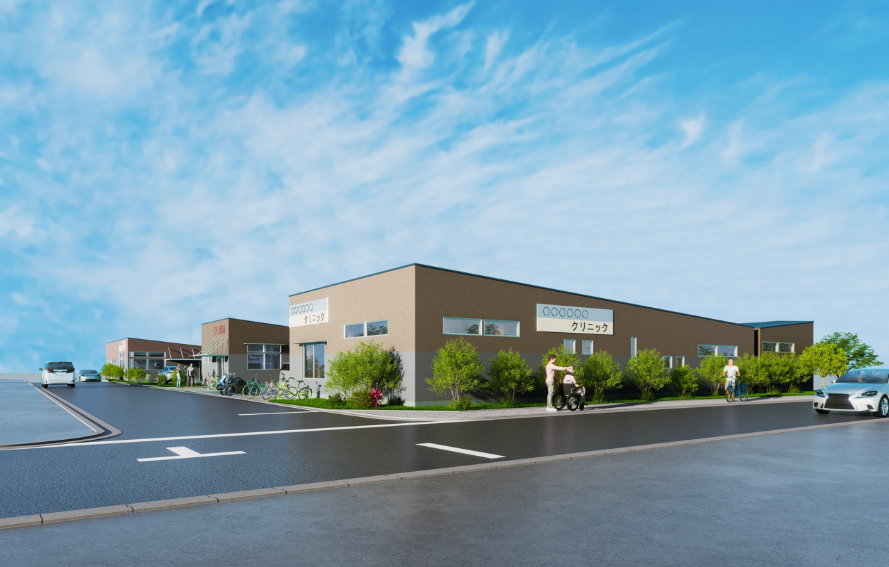 新事業で手掛ける郡津のクリニックモール（パース図）